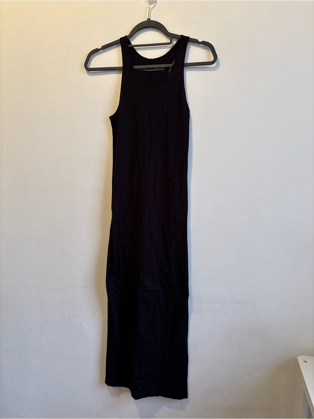 Enza Costa Black Sleeveless Tank Maxi Dress - Long Column Silhouette